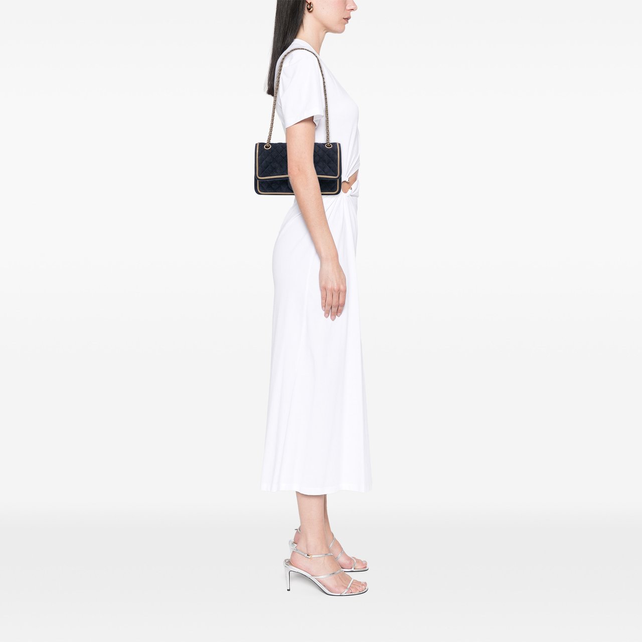 Chanel Reissue 2.55 Quilted Suede Double Flap 225 Blauw