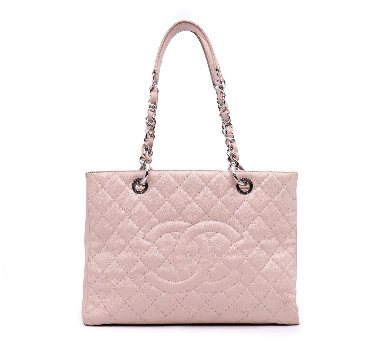 Chanel Caviar Grand Shopping Tote Roze