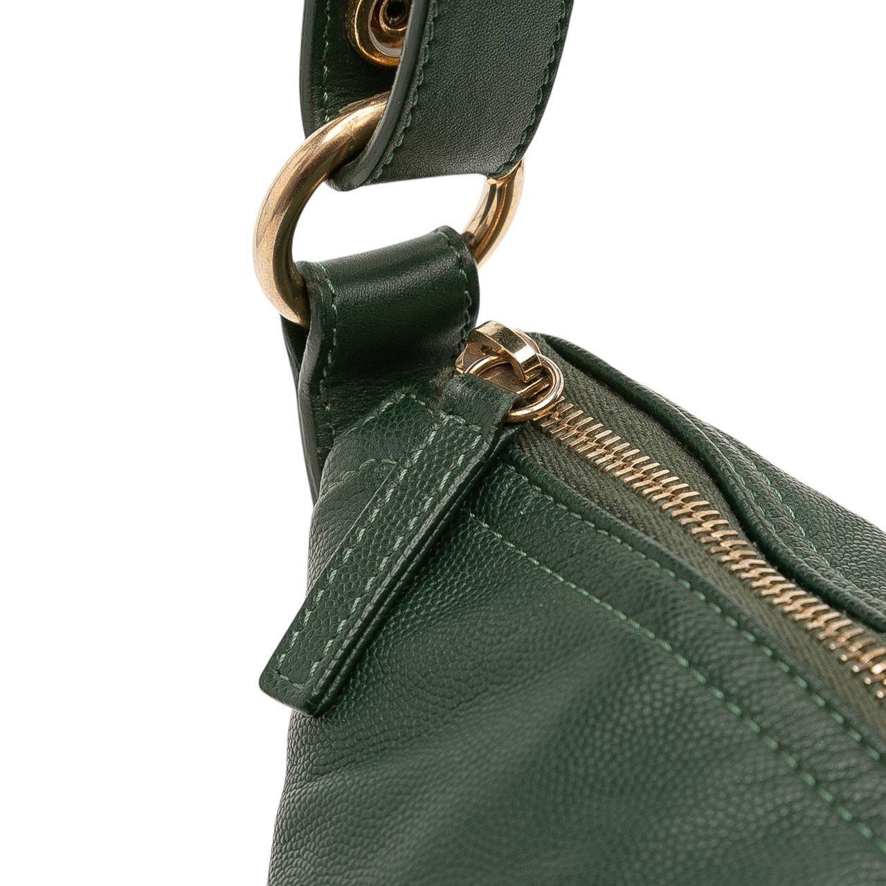 Chanel CC Quilted Caviar Casual Style Hobo Groen