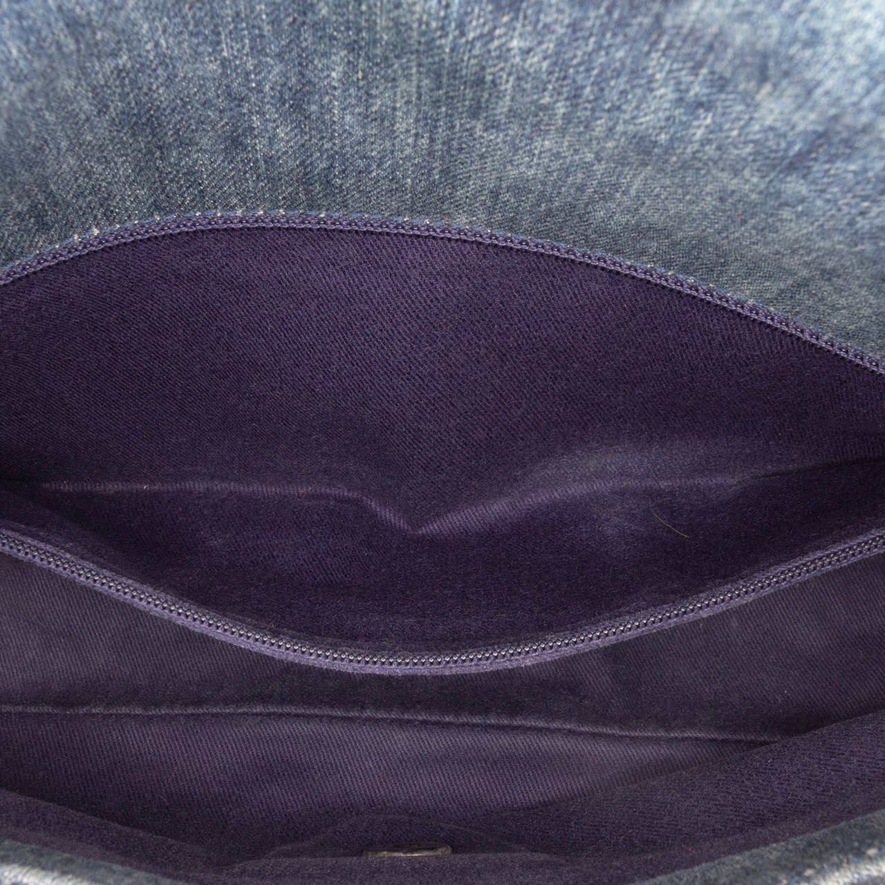 Chanel Large Embroidered Denim Camellia Flap Blauw