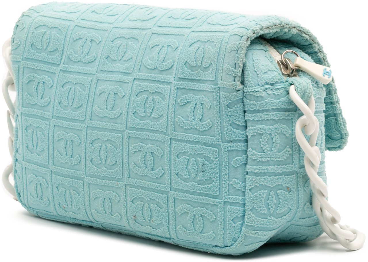 Chanel Terry Cloth Sport Line Flap Blauw