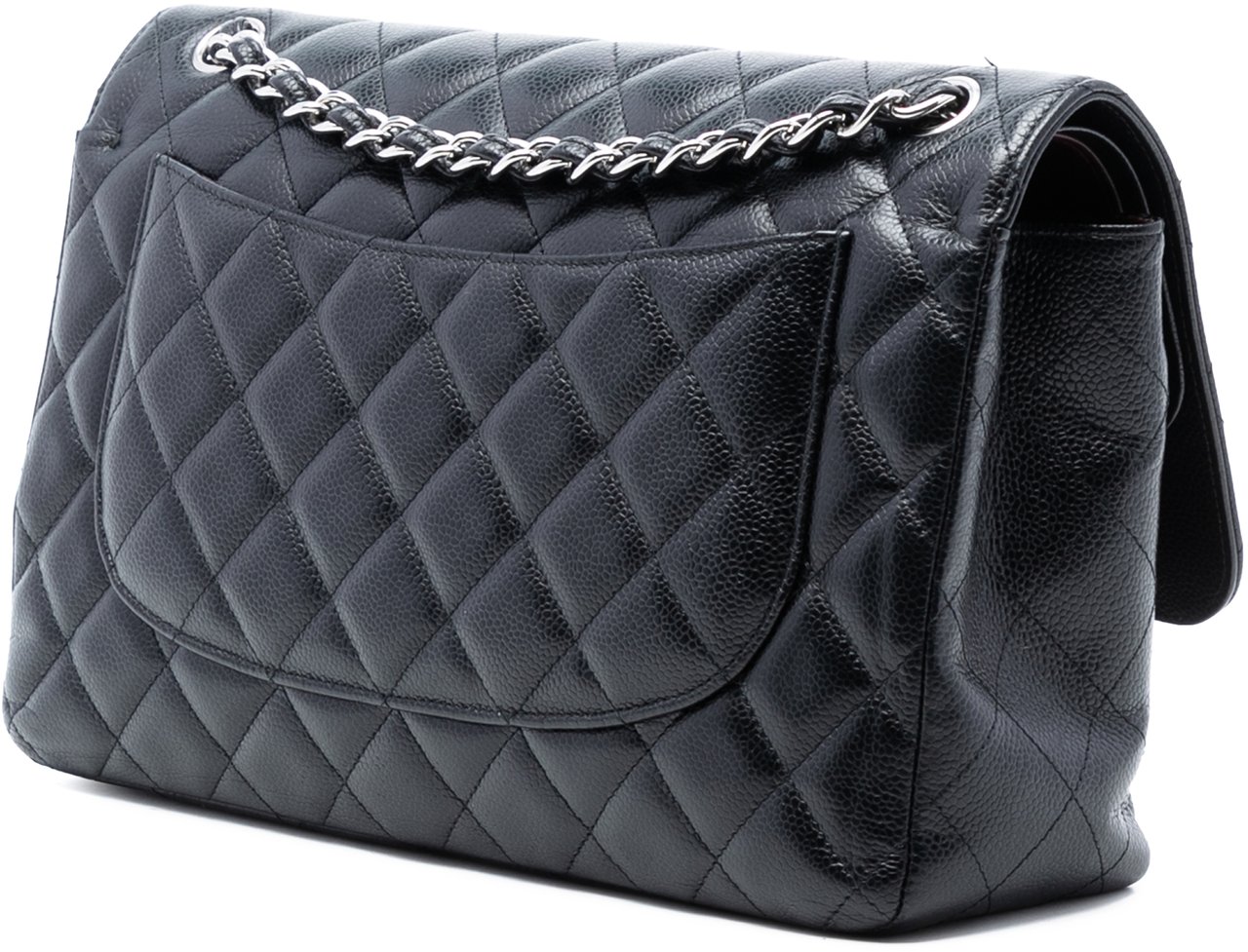 Chanel Jumbo Classic Caviar Double Flap Zwart