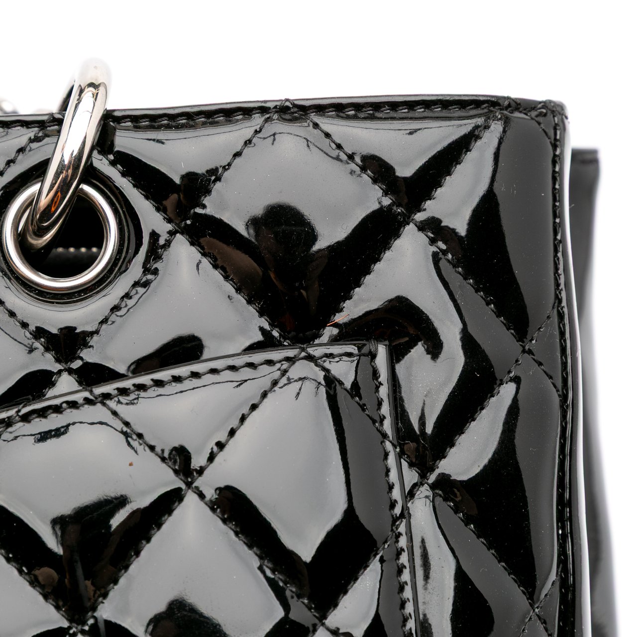 Chanel Patent Grand Shopping Tote Zwart
