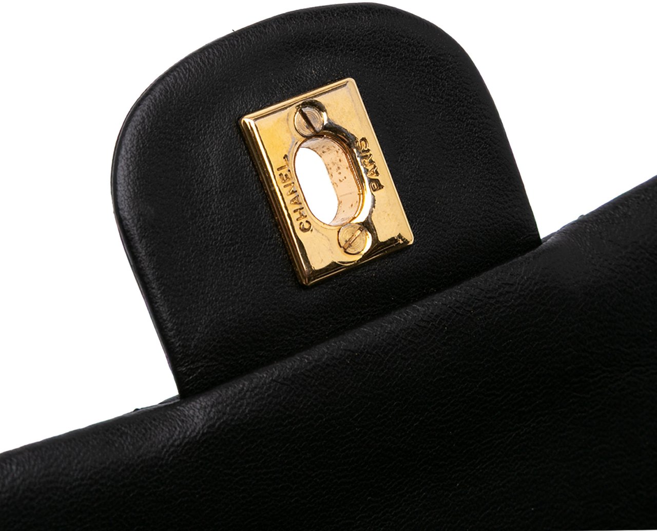 Chanel Medium Classic Lambskin Double Flap Zwart
