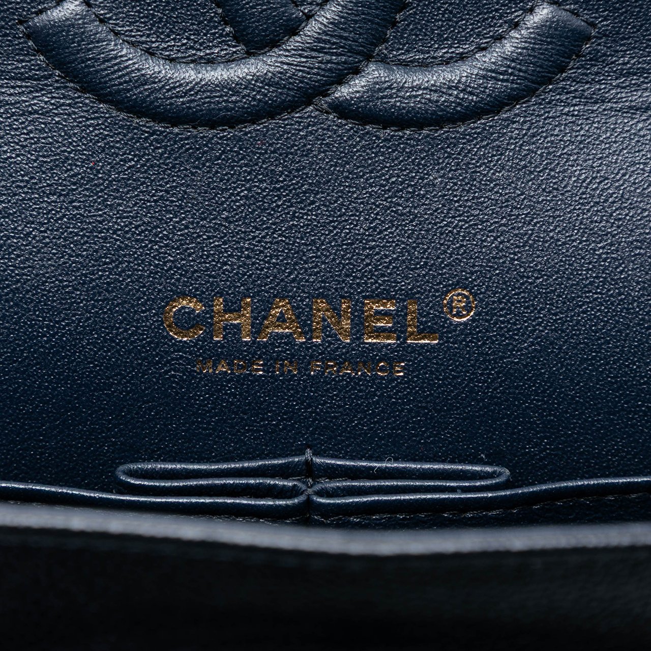 Chanel Medium Classic Caviar Double Flap Blauw
