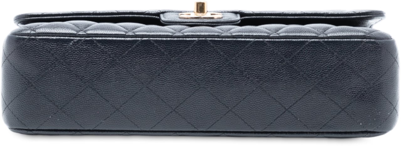 Chanel Medium Classic Caviar Double Flap Blauw
