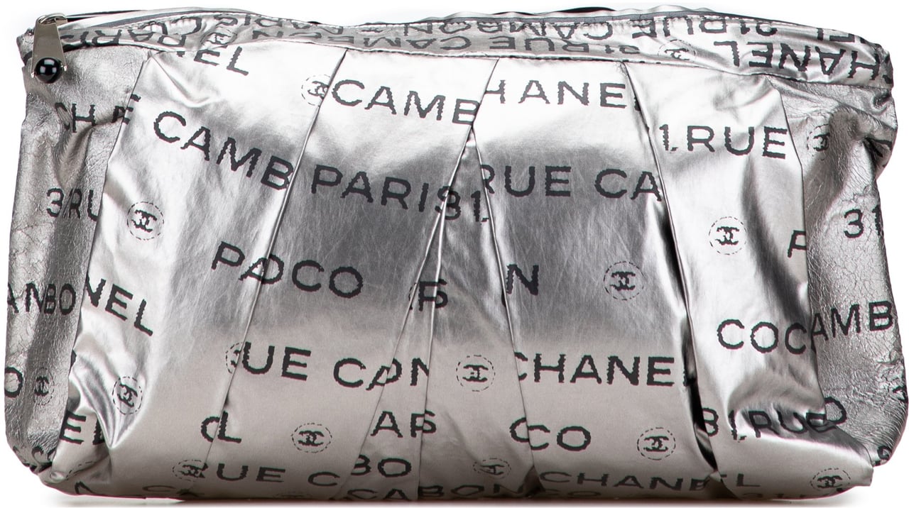 Chanel Coated Canvas Unlimited Clutch Zilver