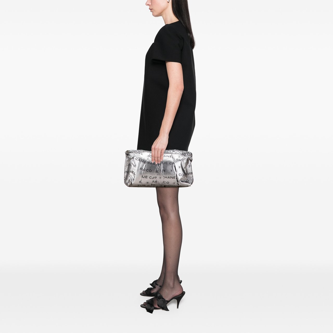 Chanel Coated Canvas Unlimited Clutch Zilver