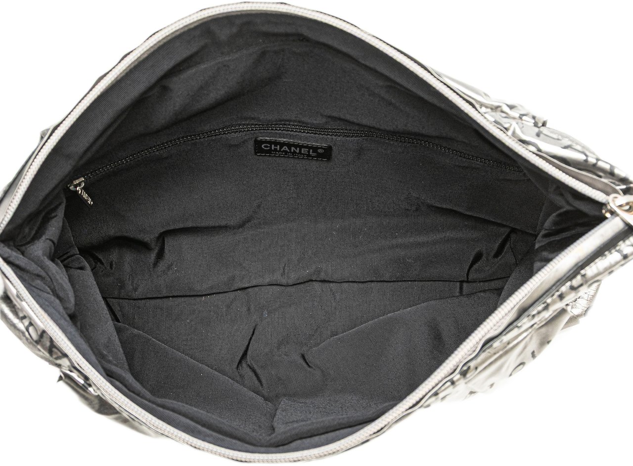 Chanel Coated Canvas Unlimited Clutch Zilver