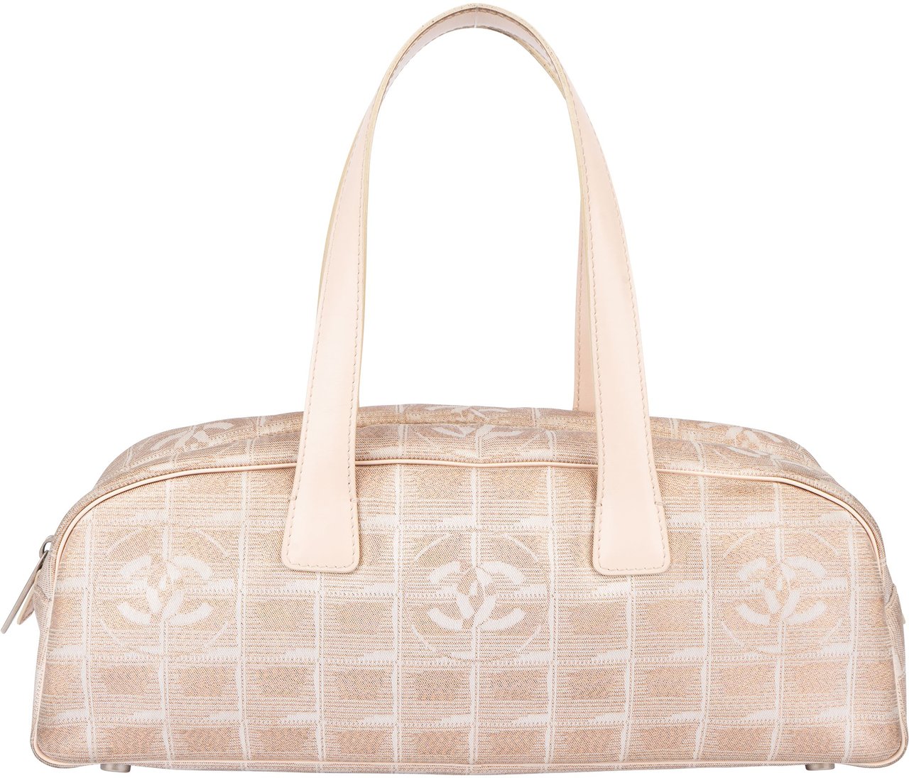 Chanel Chanel Travel Line Glitter Monogram Handbag Beige