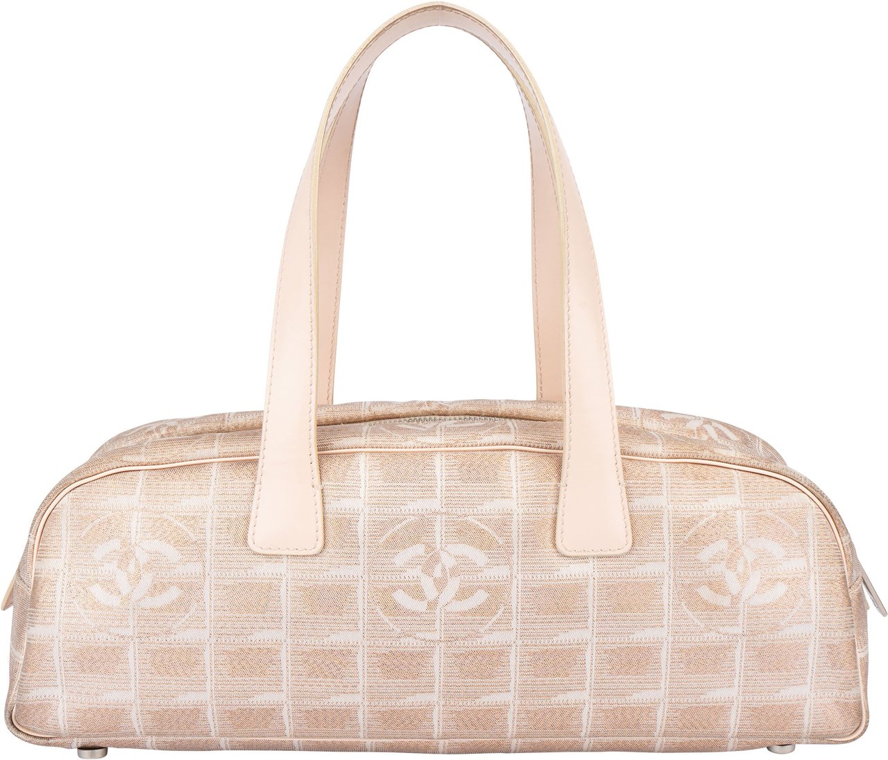 Chanel Chanel Travel Line Glitter Monogram Handbag Beige