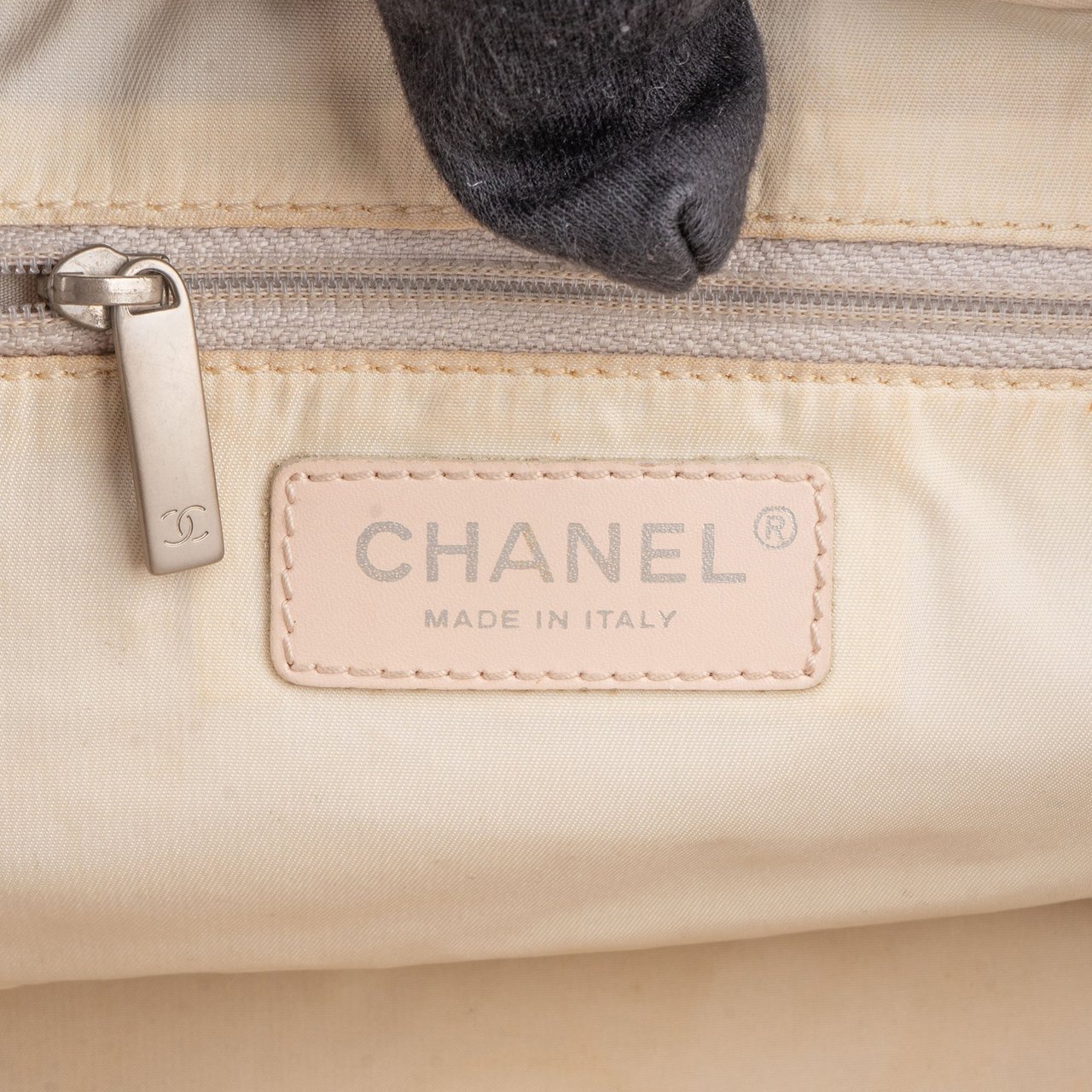 Chanel Chanel Travel Line Glitter Monogram Handbag Beige