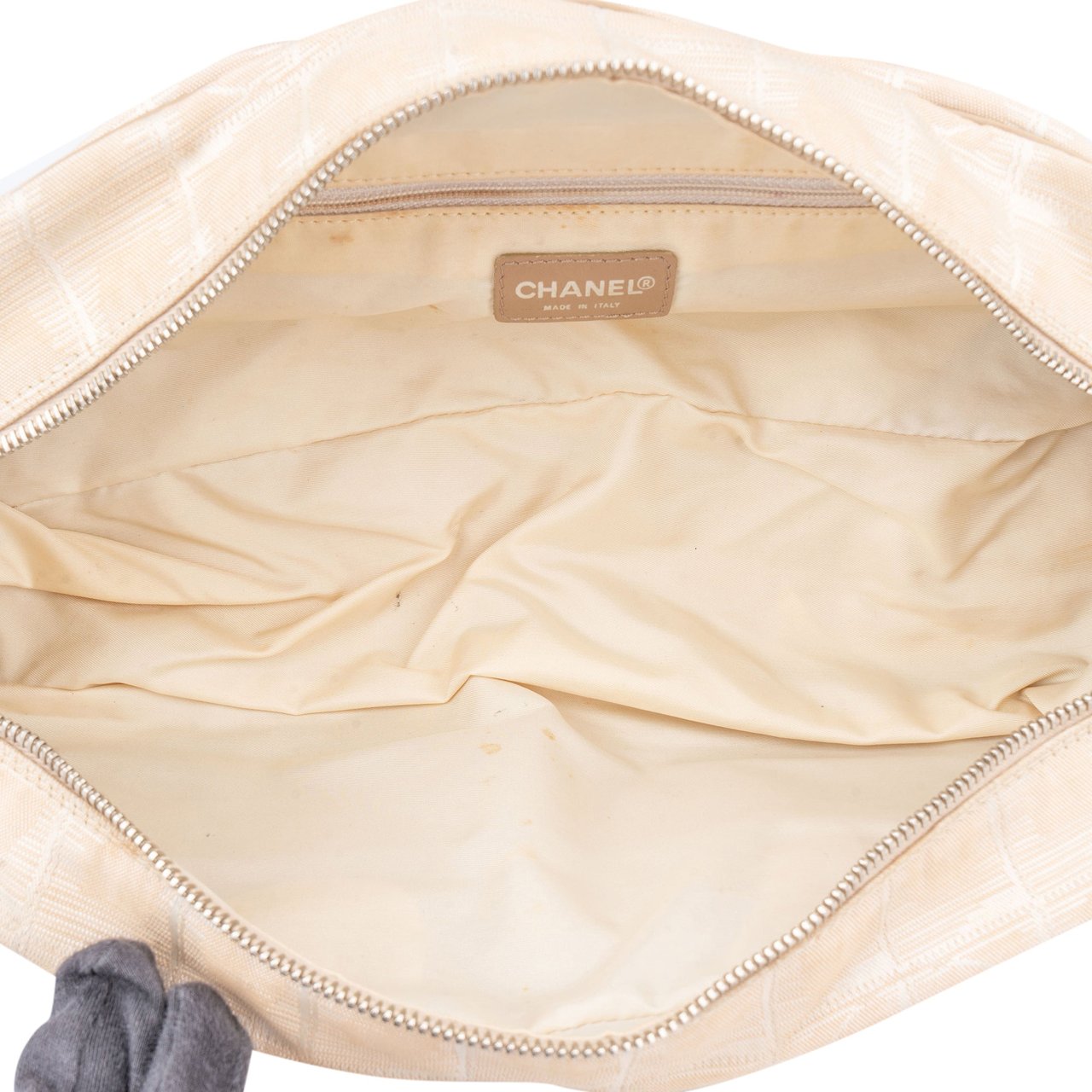 Chanel Chanel Travel Line Monogram Handbag Beige