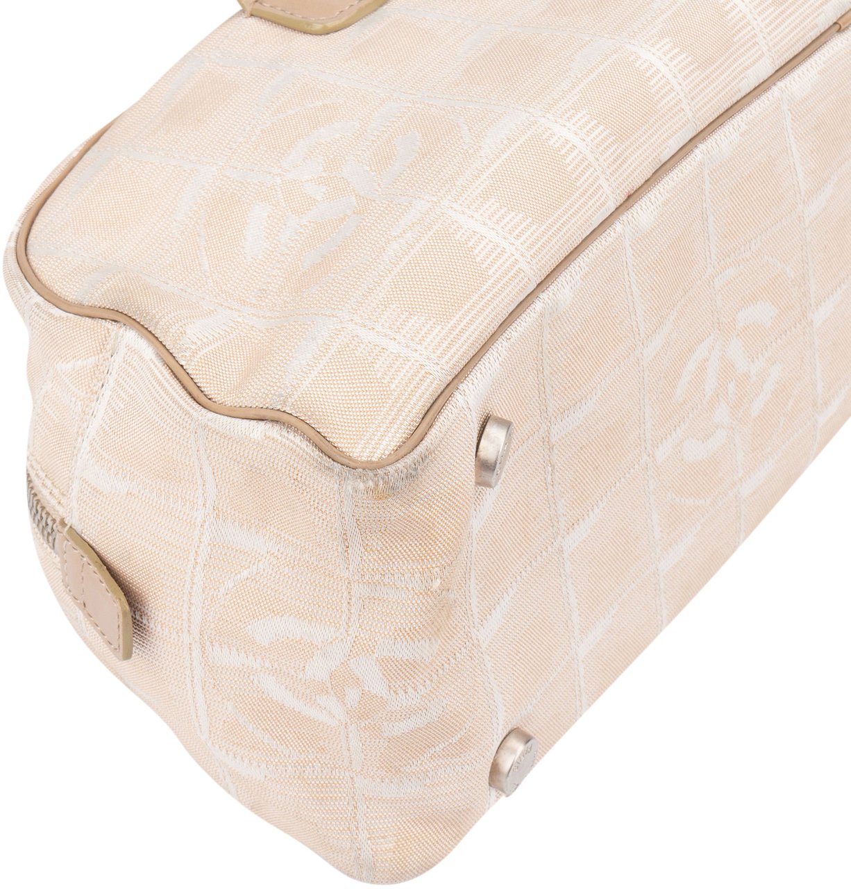 Chanel Chanel Travel Line Monogram Handbag Beige