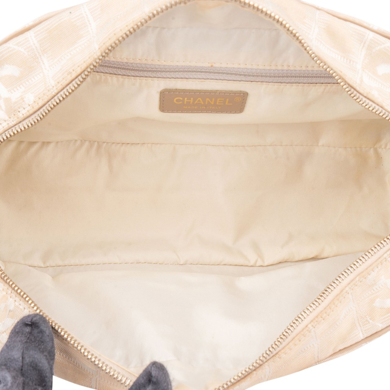 Chanel Chanel Travel Line Monogram Handbag Beige