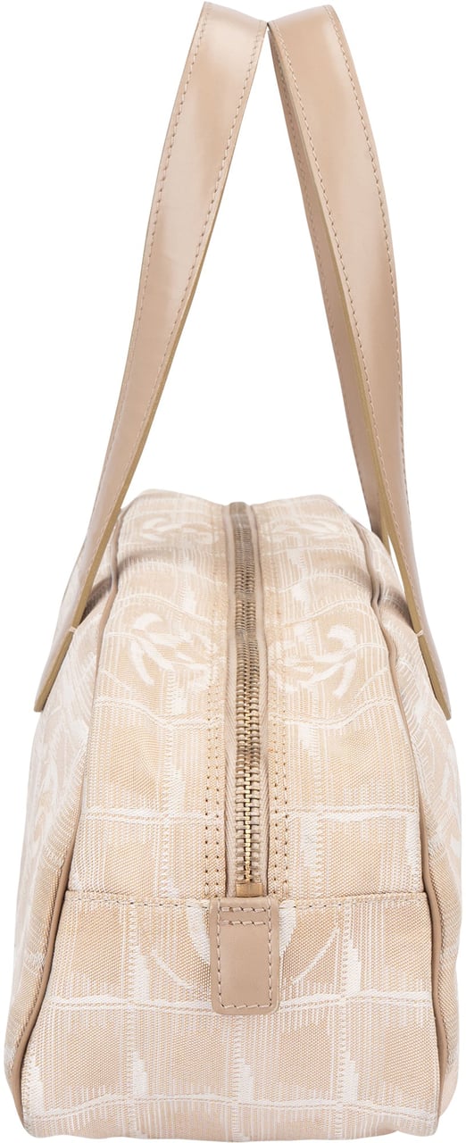 Chanel Chanel Travel Line Monogram Handbag Beige