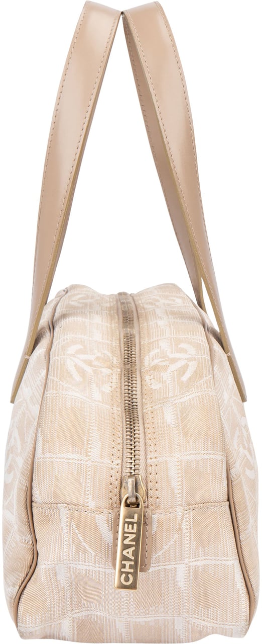 Chanel Chanel Travel Line Monogram Handbag Beige