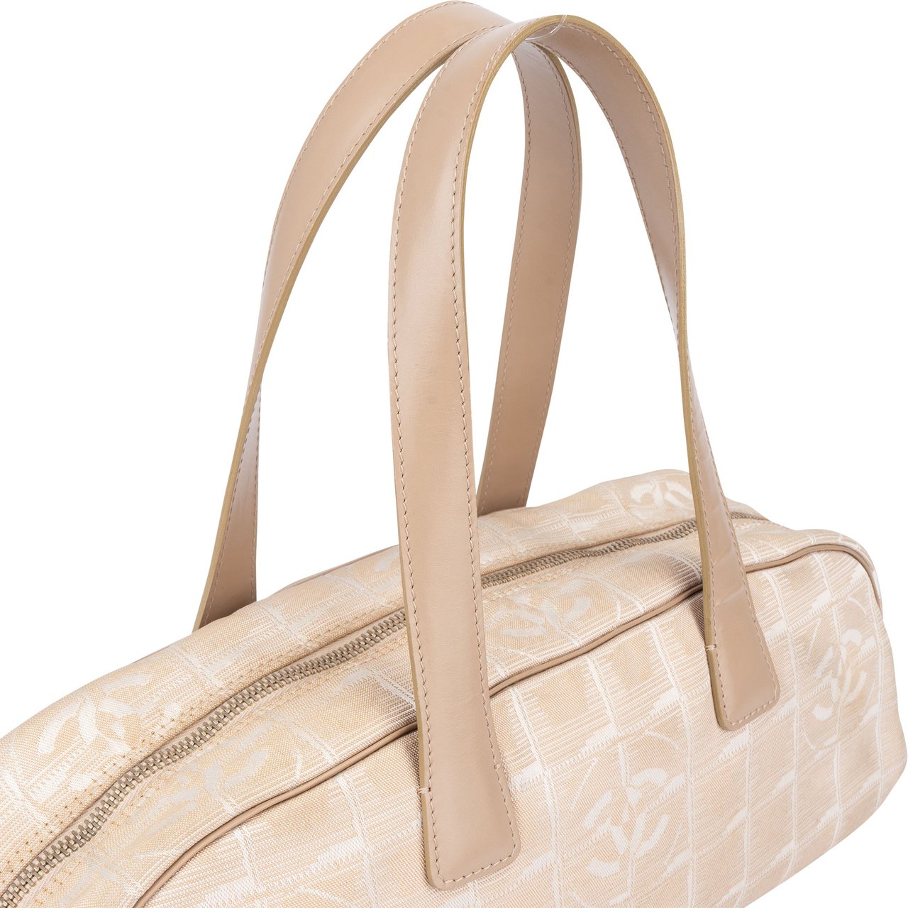 Chanel Chanel Travel Line Monogram Handbag Beige