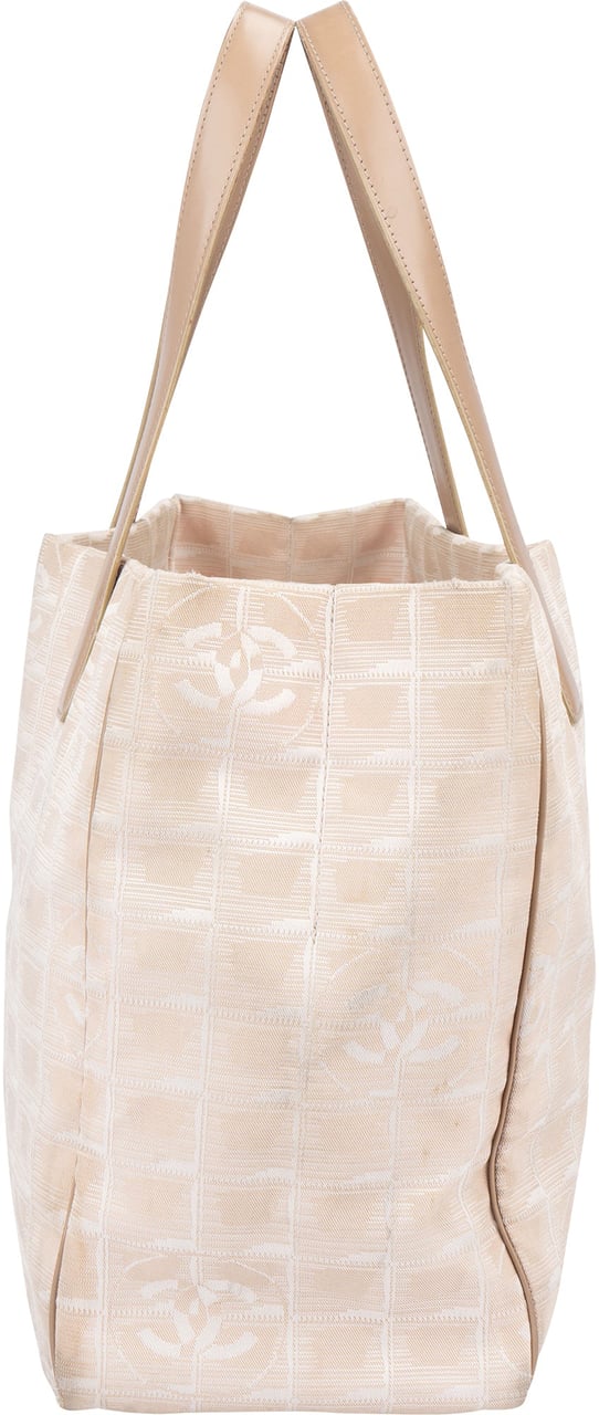 Chanel Chanel Travel Line Monogram Handbag Beige