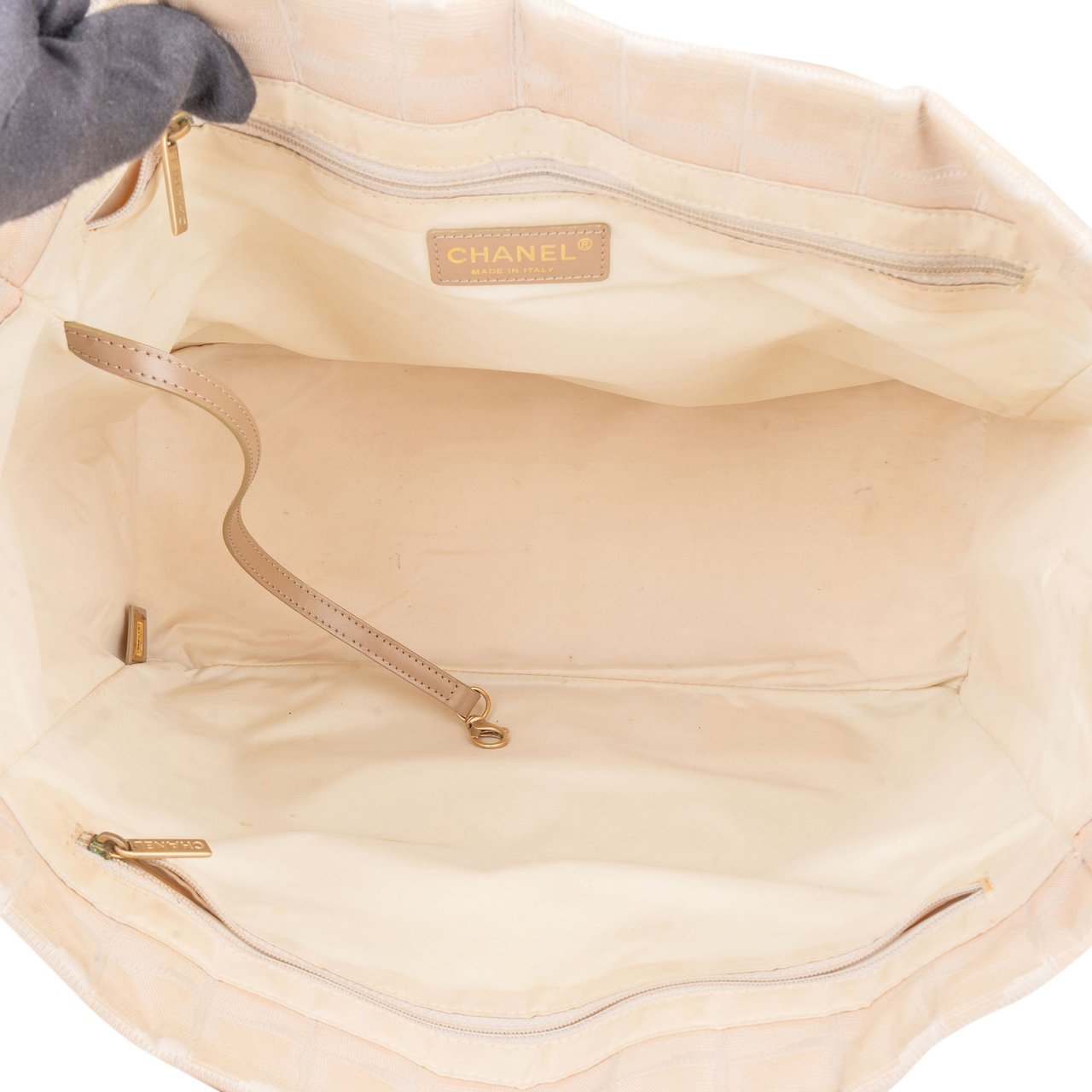 Chanel Chanel Travel Line Monogram Handbag Beige