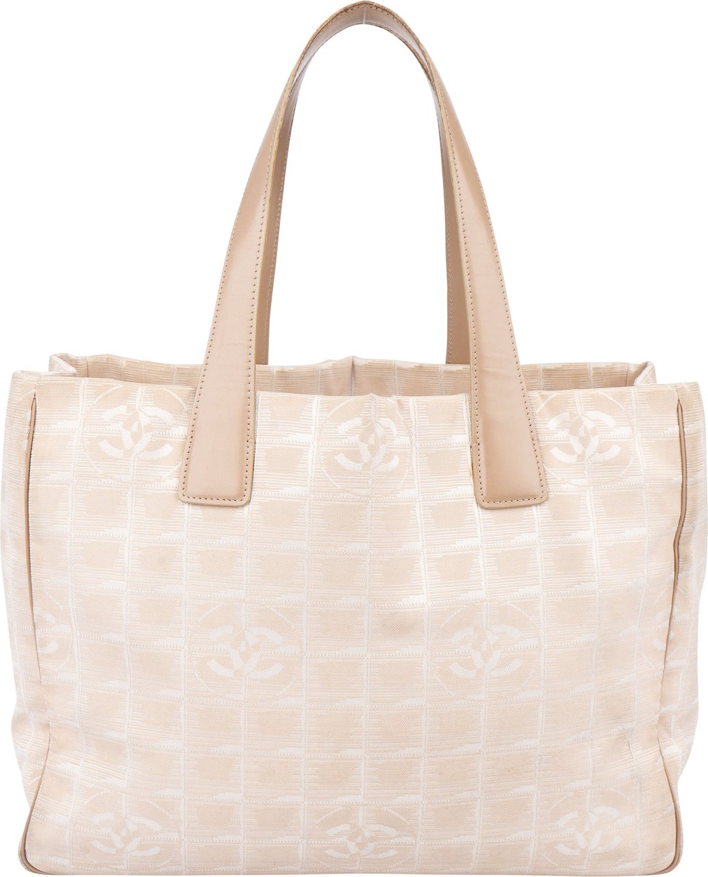 Chanel Chanel Travel Line Monogram Handbag Beige