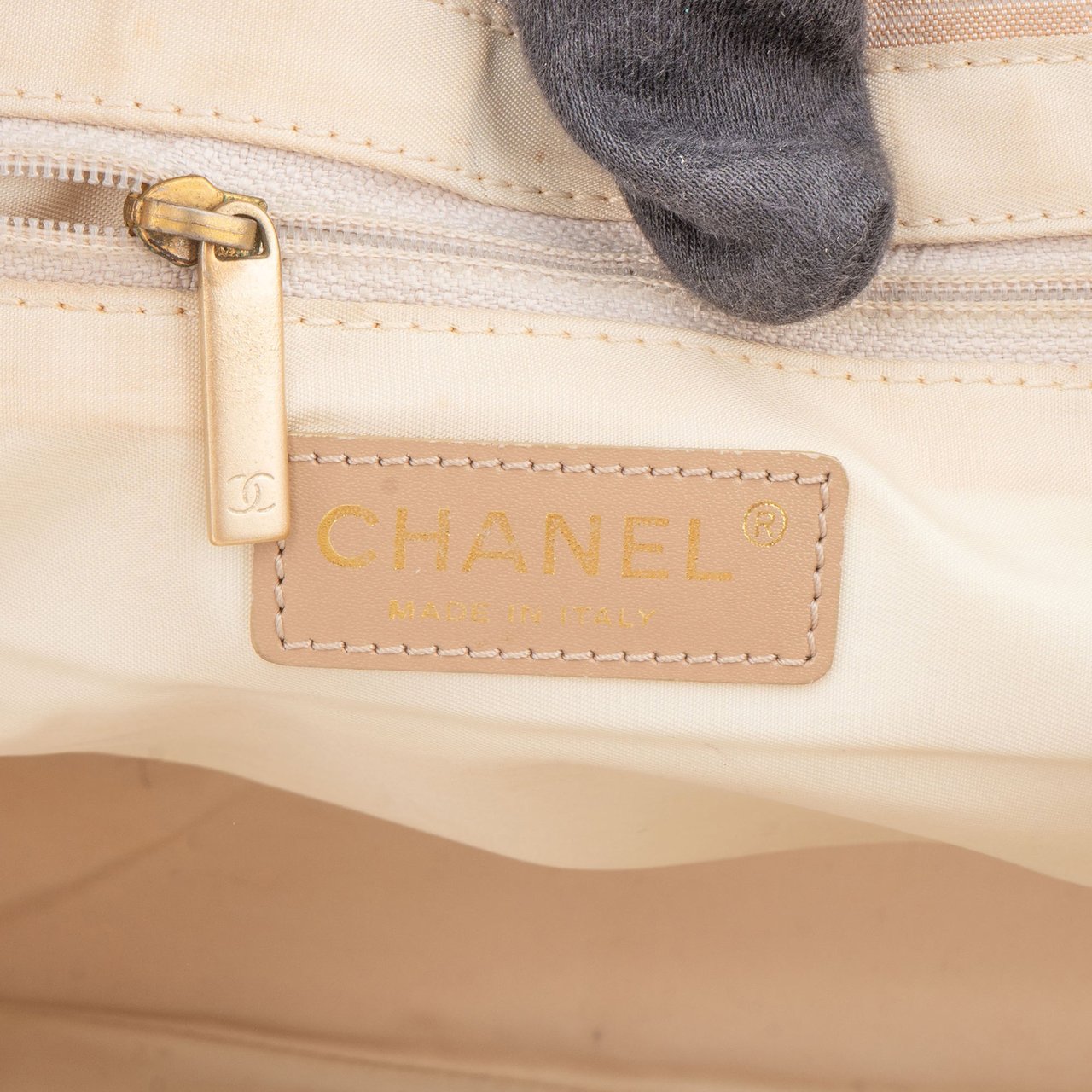 Chanel Chanel Travel Line Monogram Handbag Beige