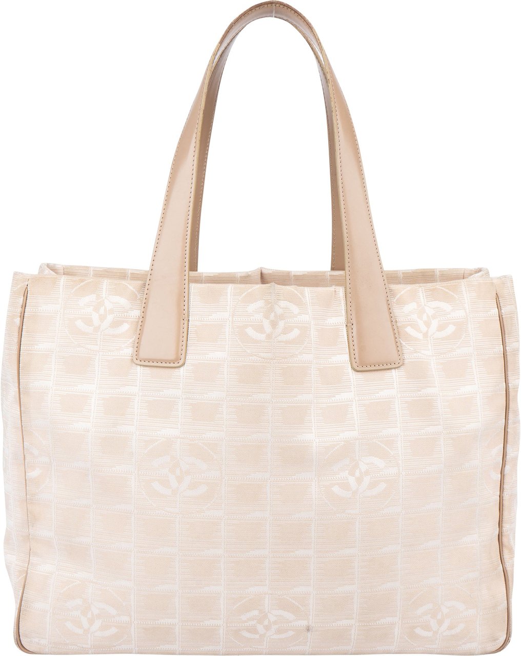 Chanel Chanel Travel Line Monogram Handbag Beige