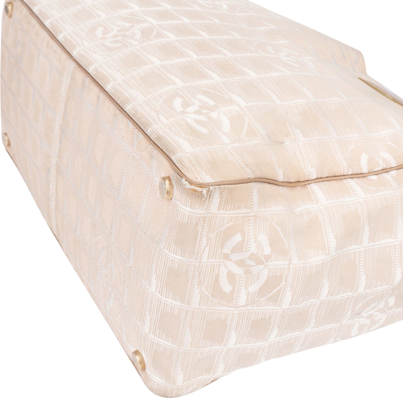 Chanel Chanel Travel Line Monogram Handbag Beige