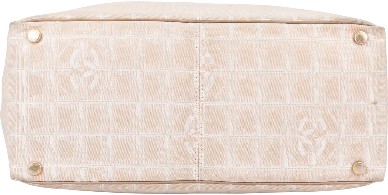 Chanel Chanel Travel Line Monogram Handbag Beige