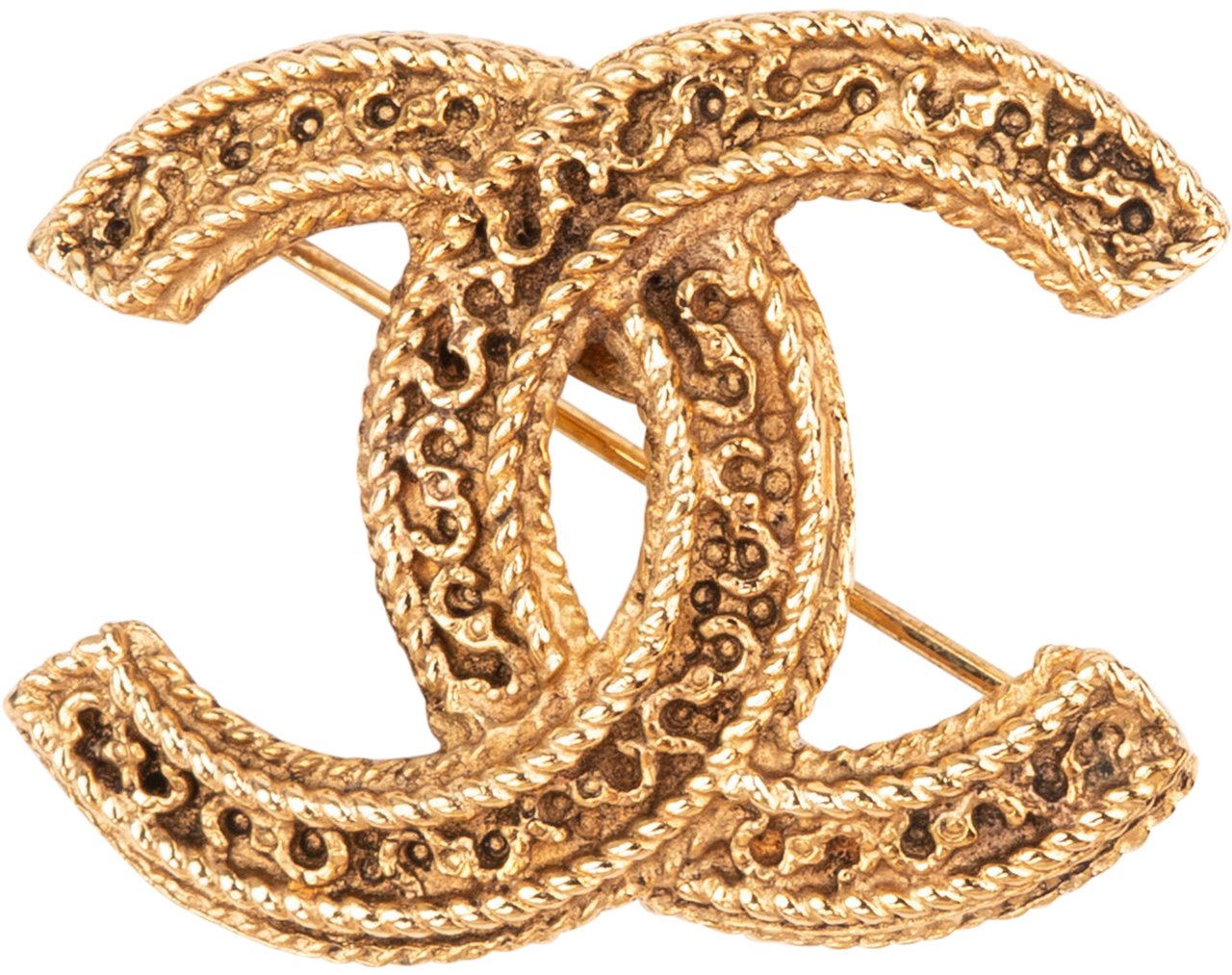 Chanel Chanel Golden CC Ornament Brooch Oranje