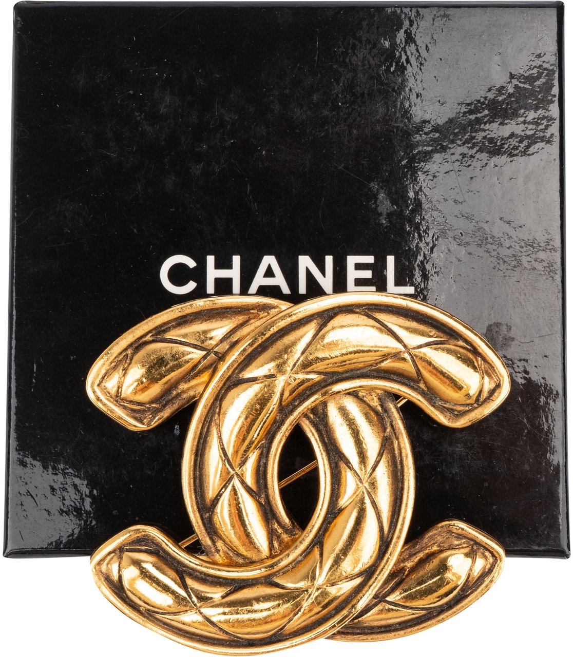Chanel Chanel Golden Matelasse CC Brooch Divers