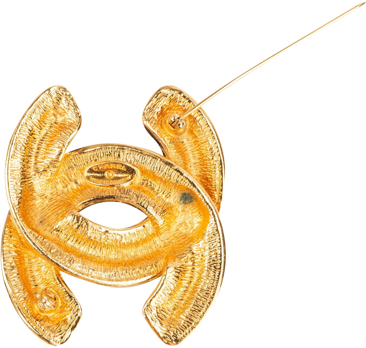 Chanel Chanel Golden Matelasse CC Brooch Divers