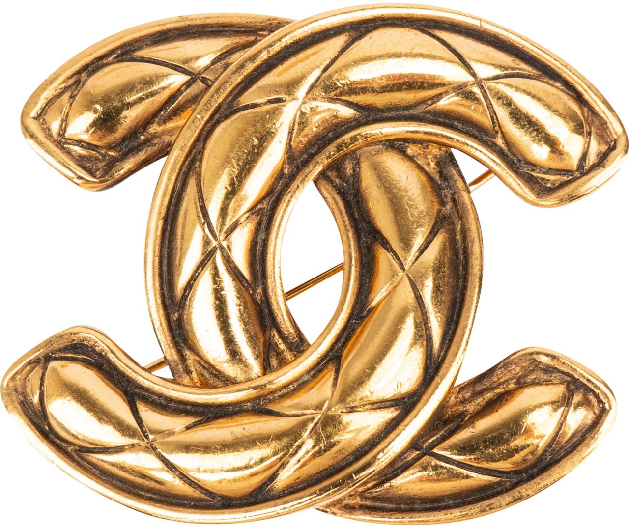 Chanel Chanel Golden Matelasse CC Brooch Divers