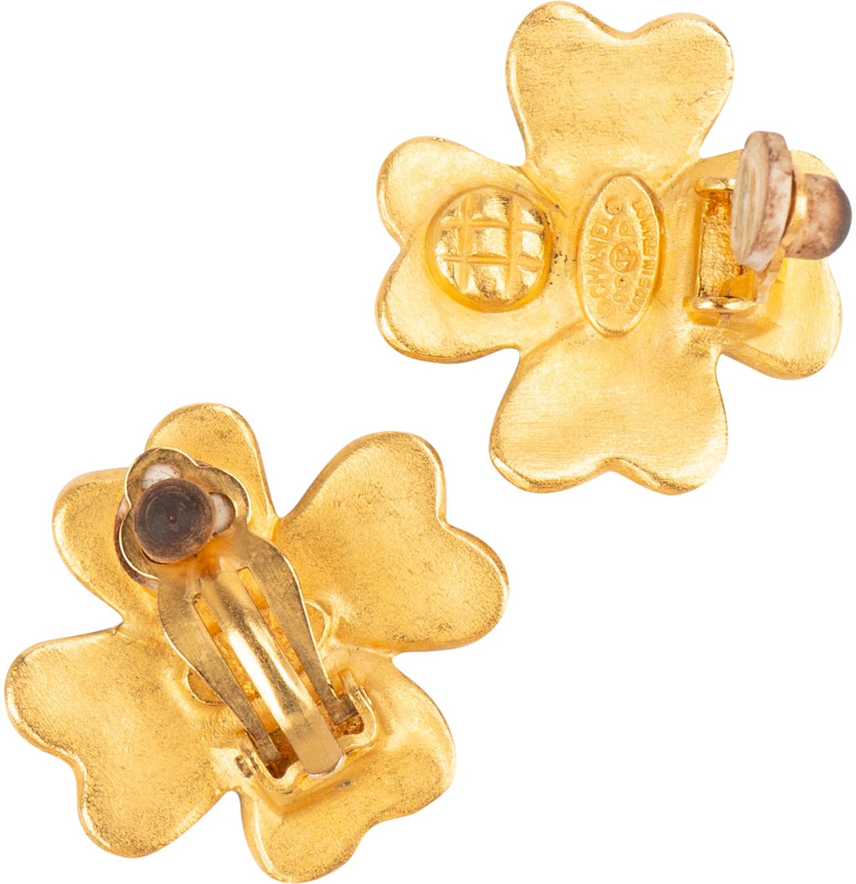 Chanel Chanel Golden CC Clovercleaf Earclips Divers