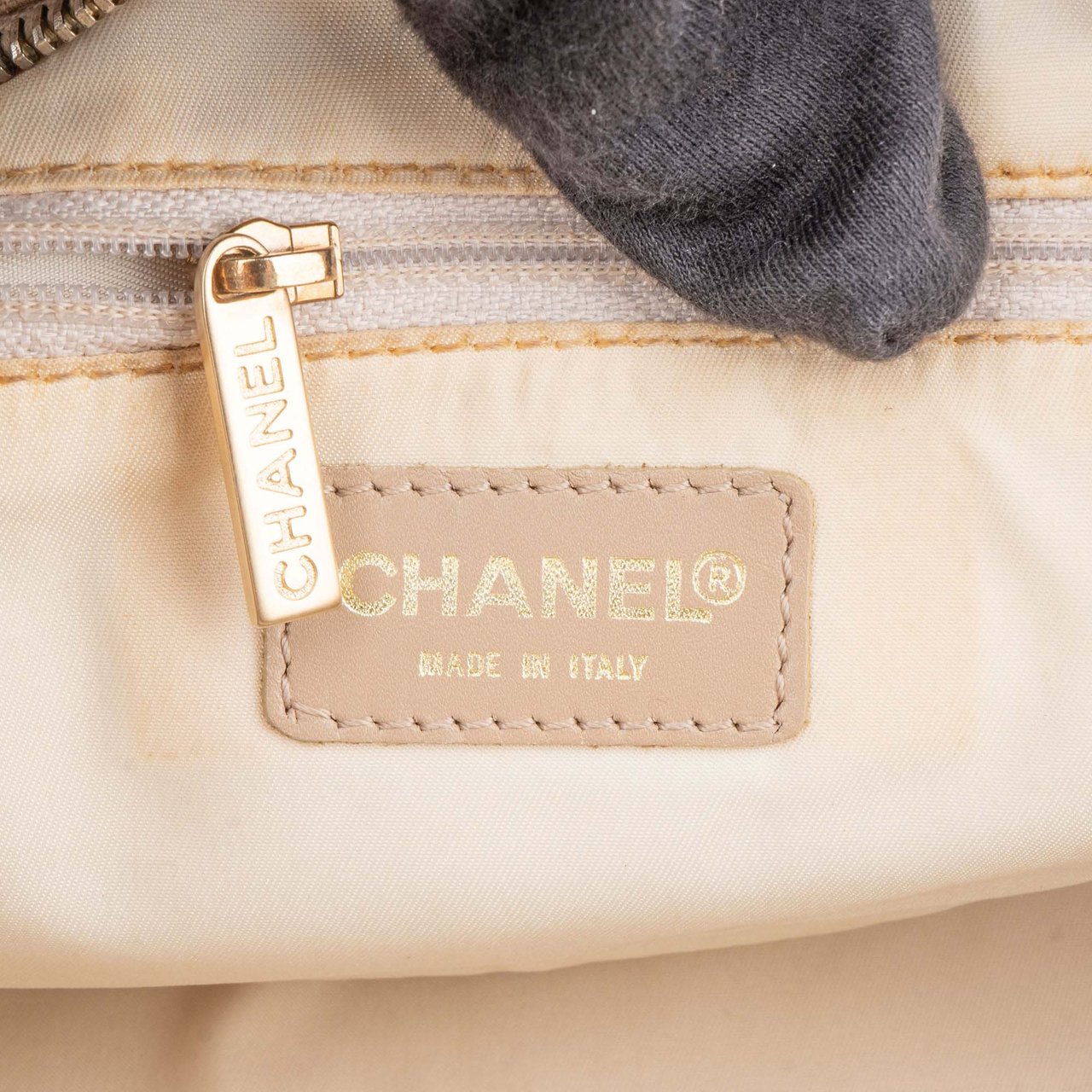 Chanel Chanel Travel Line Monogram Handbag Beige