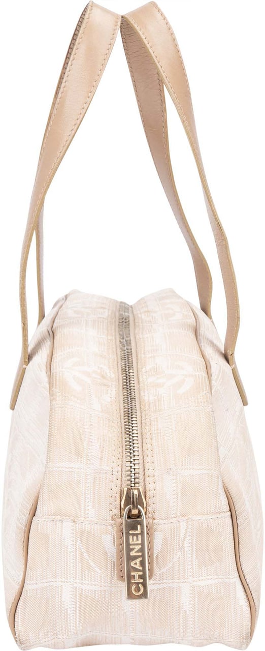 Chanel Chanel Travel Line Monogram Handbag Beige