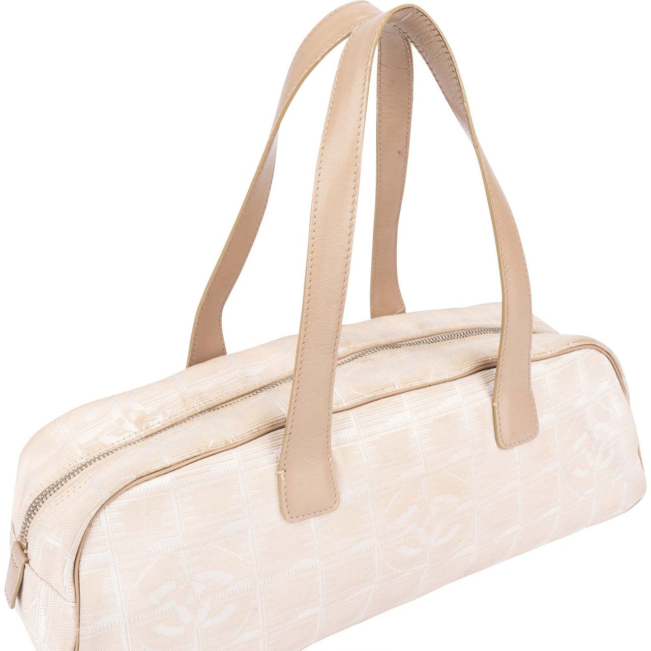 Chanel Chanel Travel Line Monogram Handbag Beige