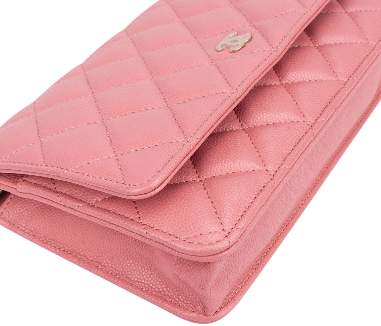 Chanel Chanel Pink Caviar Leather Wallet On Chain Crossbody Bag Roze