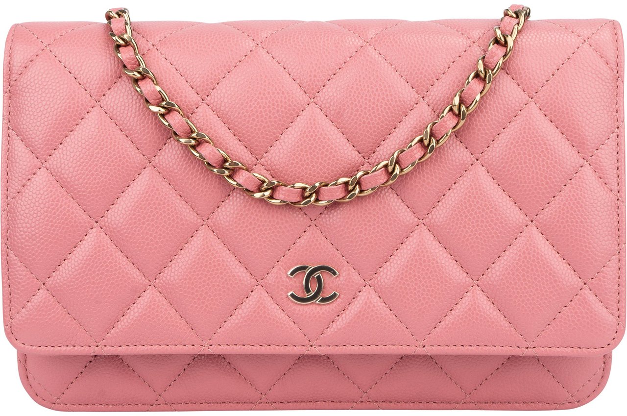 Chanel Chanel Pink Caviar Leather Wallet On Chain Crossbody Bag Roze