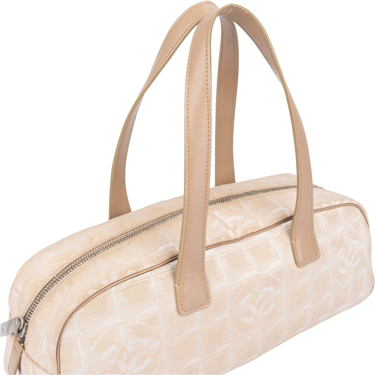Chanel Chanel Travel Line Monogram Handbag Beige