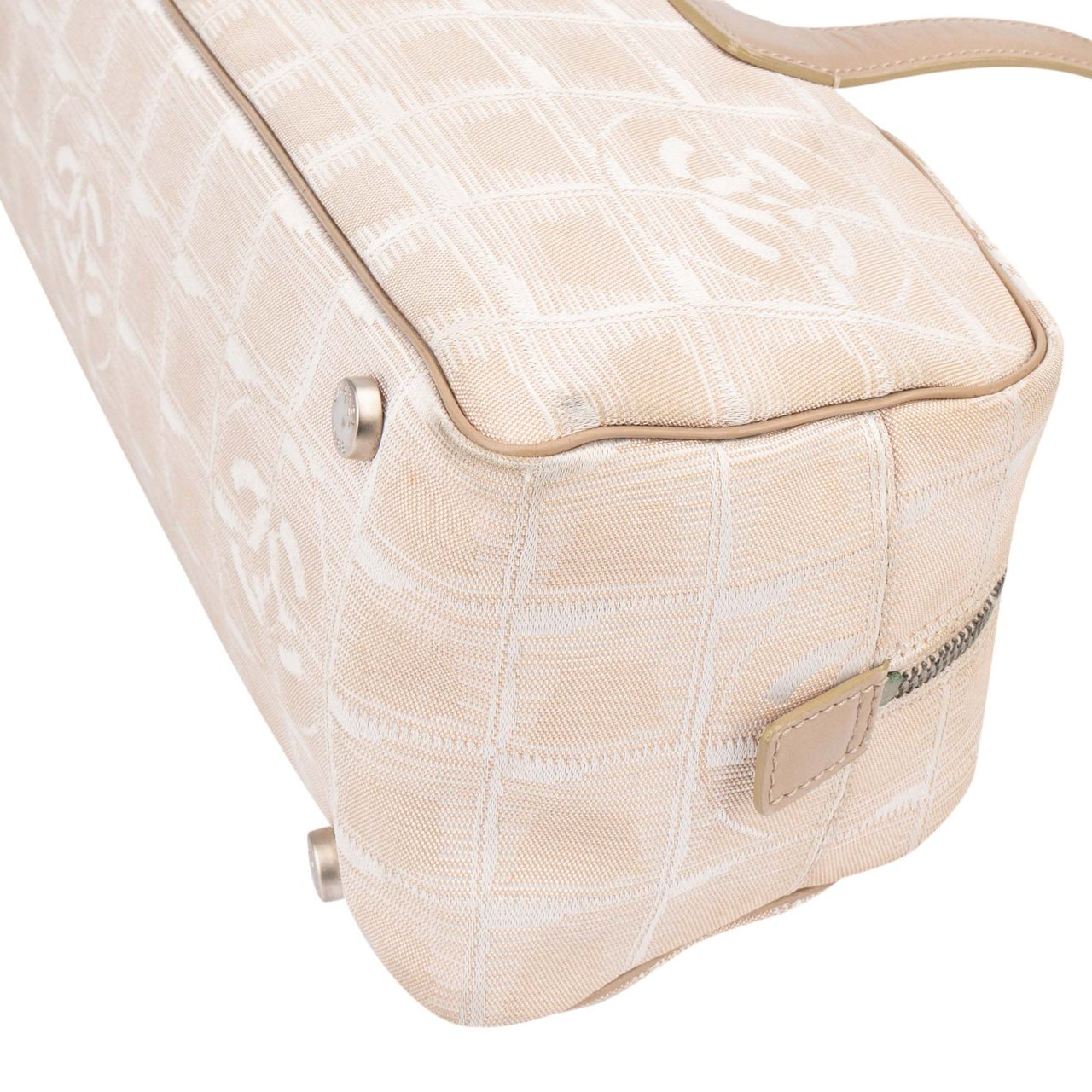 Chanel Chanel Travel Line Monogram Handbag Beige