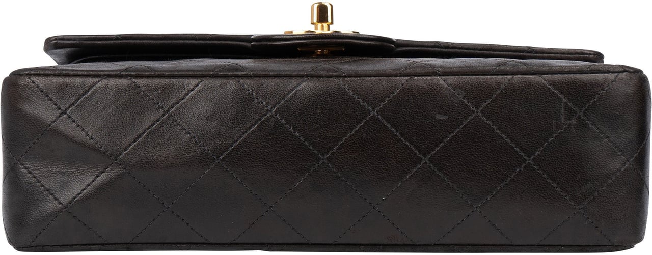 Chanel Chanel Quilted Lambskin 24K Gold Small Double Flap Crossbody Bag Bruin