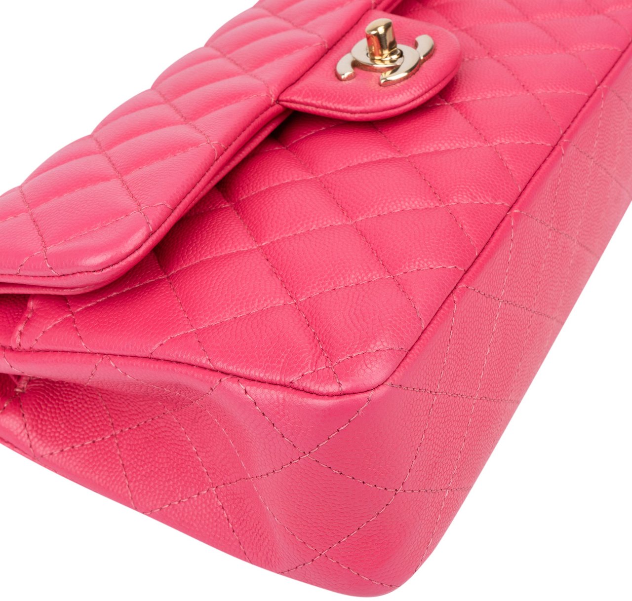 Chanel Chanel Quilted Caviar Leather Small Double Flap Crossbody Bag Rood
