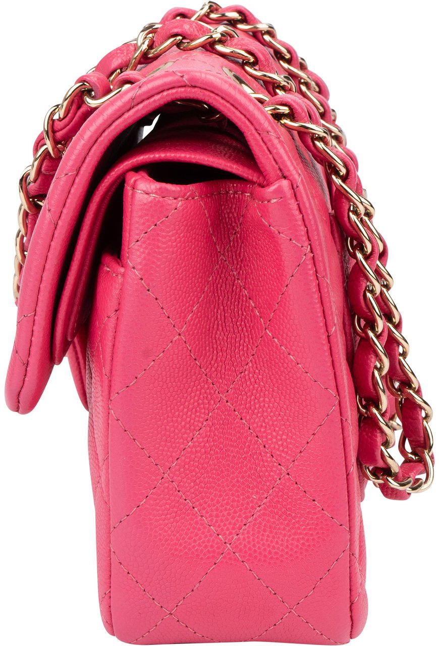 Chanel Chanel Quilted Caviar Leather Small Double Flap Crossbody Bag Rood