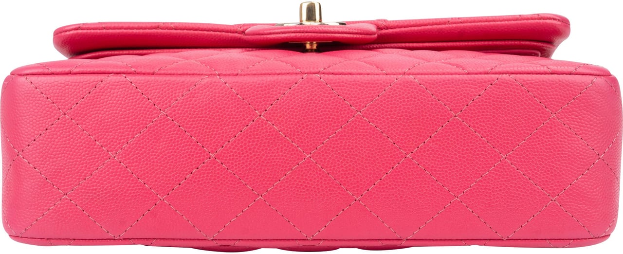 Chanel Chanel Quilted Caviar Leather Small Double Flap Crossbody Bag Rood