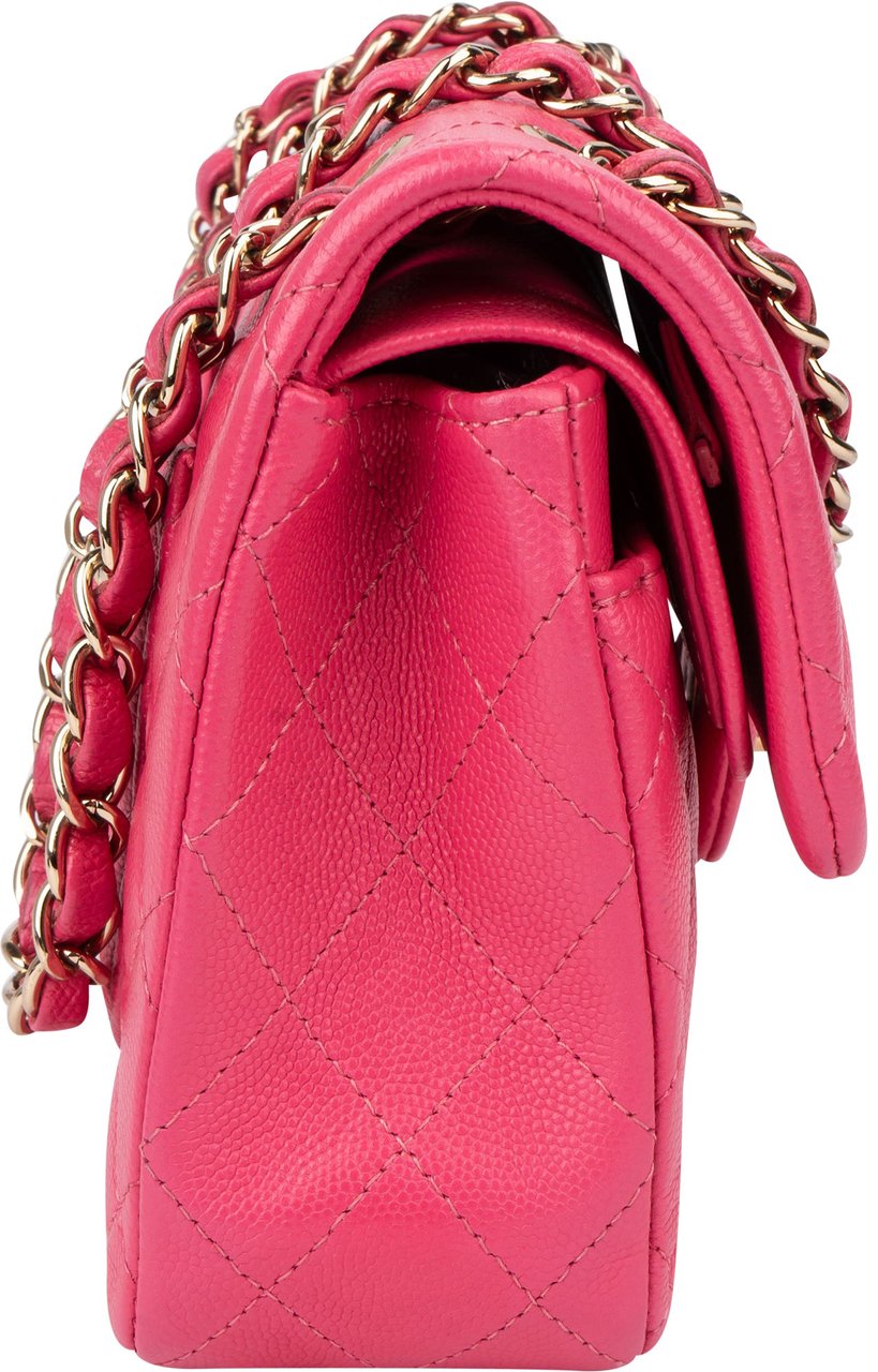 Chanel Chanel Quilted Caviar Leather Small Double Flap Crossbody Bag Rood