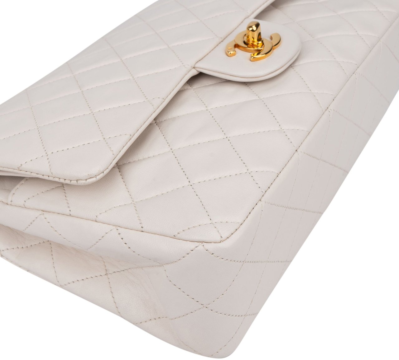 Chanel Chanel Quilted Lambskin 24K Gold Medium Double Flap Crossbody Bag Wit