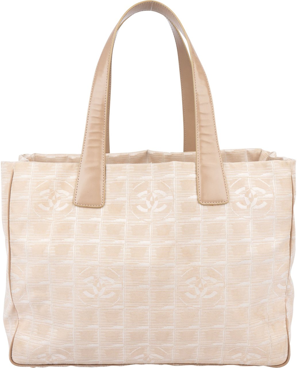 Chanel Chanel Travel Line Monogram Handbag Beige