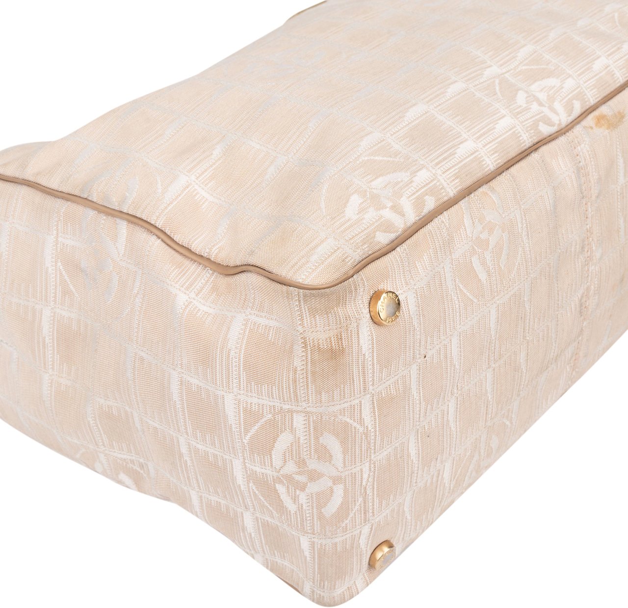 Chanel Chanel Travel Line Monogram Handbag Beige