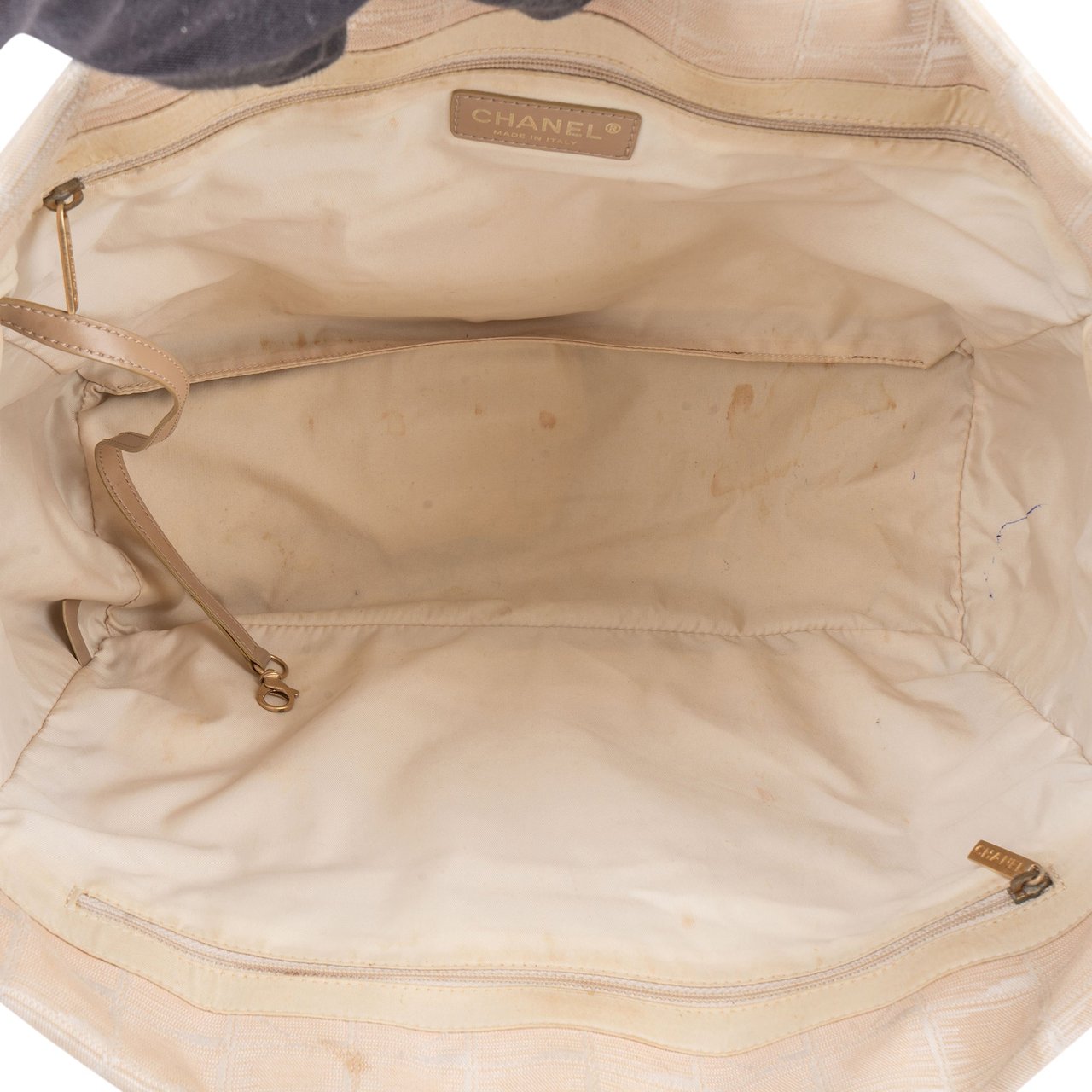 Chanel Chanel Travel Line Monogram Handbag Beige